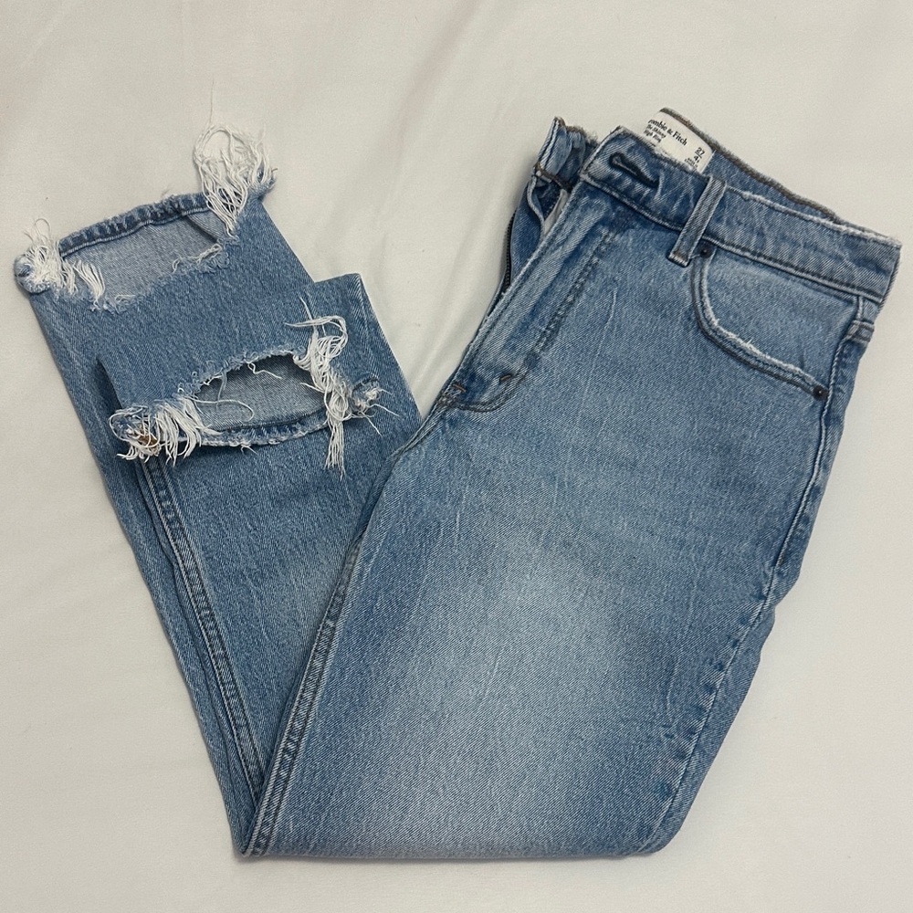 Abercrombie & Fitch Skinny High Rise Light Blue High Rise Jeans